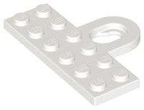 LEGO® los onderdeel Plaat Aangepast in kleur Wit 78168