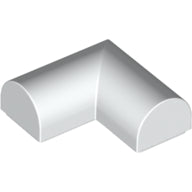 LEGO® los onderdeel Dakpan Gebogen in kleur Wit 79757