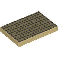 LEGO® los onderdeel Tegel met Motief Geelbruin 26603pb209