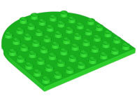 LEGO® los onderdeel Plaat Rond in kleur Fel Groen 41948