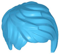 LEGO® los onderdeel Haar in kleur Donker Azuurblauw 37823