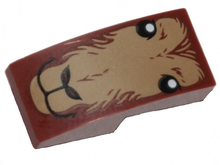 Plaatje in Gallery viewer laden, LEGO® Dakpan Gebogen met Motief Roodachtig Bruin 24201pb002