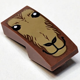 LEGO® Dakpan Gebogen met Motief Roodachtig Bruin 24201pb002