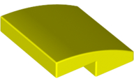 LEGO® los onderdeel Dakpan Gebogen in kleur Neon geel 15068