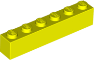 Plaatje in Gallery viewer laden, LEGO® los onderdeel Steen in kleur Neon geel 3009