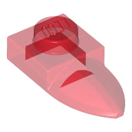 LEGO® los onderdeel Plaat Aangepast Doorzichtig Rood 49668