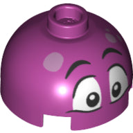 LEGO® los onderdeel Steen Rond met Motief Magenta 553pb041