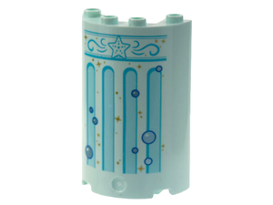 LEGO® onderdeel Cilinder met Motief Licht Aqua 85941pb024