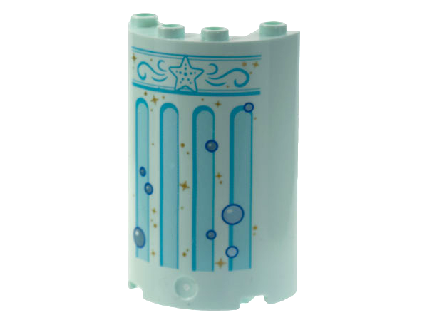 LEGO® onderdeel Cilinder met Motief Licht Aqua 85941pb024