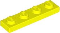 Plaatje in Gallery viewer laden, LEGO® los onderdeel Plaat Algemeen in kleur Neon geel 3710