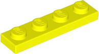 LEGO® los onderdeel Plaat Algemeen in kleur Neon geel 3710
