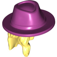 Plaatje in Gallery viewer laden, LEGO® los onderdeel Haar in kleur Helder Lichtgeel 79989pb02