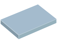 LEGO® los onderdeel Tegel Algemeen in kleur Zandblauw 26603