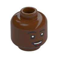 Plaatje in Gallery viewer laden, LEGO® los onderdeel Hoofd Roodachtig Bruin 3626pb3015
