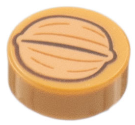 LEGO® onderdeel Tegel Rond met Motief Medium Noga 98138pb322