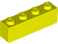 LEGO® los onderdeel Steen in kleur Neon geel 3010