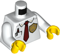 Plaatje in Gallery viewer laden, LEGO® los onderdeel Lijf met Motief Wit 973pb4582c01