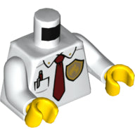 Plaatje in Gallery viewer laden, LEGO® los onderdeel Lijf met Motief Wit 973pb4582c01