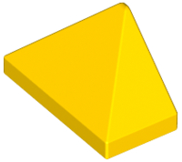 LEGO® los onderdeel Dakpan Algemeen in kleur Geel 15571