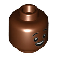 Plaatje in Gallery viewer laden, LEGO® los onderdeel Hoofd Roodachtig Bruin 3626cpb2997