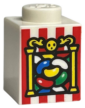 Plaatje in Gallery viewer laden, LEGO® los onderdeel Steen met Motief in kleur Wit 3005pb051