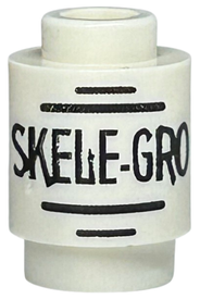 LEGO® los onderdeel Steen Rond met Motief Wit 3062pb071