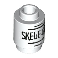 LEGO® los onderdeel Steen Rond met Motief Wit 3062pb071