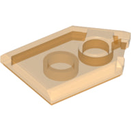 LEGO® los onderdeel Tegel Aangepast Doorzichtig Oranje 22385