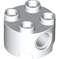 LEGO® los onderdeel Steen Rond met Motief Wit 17485pb008