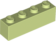 LEGO® los onderdeel Steen in kleur Geelachtig Groen 3010