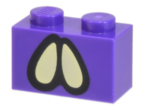 LEGO® los onderdeel Steen met Motief Donkerpaars 3004pb259