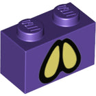 LEGO® los onderdeel Steen met Motief Donkerpaars 3004pb259