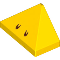 LEGO® los onderdeel Dakpan met Motief Geel 15571pb03