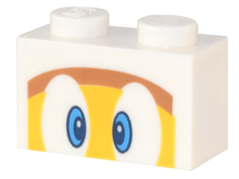Plaatje in Gallery viewer laden, LEGO® los onderdeel Steen met Motief in kleur Wit 3004pb284