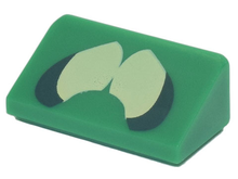 Plaatje in Gallery viewer laden, LEGO® los onderdeel Dakpan met Motief Groen 85984pb365