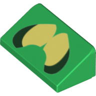 LEGO® los onderdeel Dakpan met Motief Groen 85984pb365