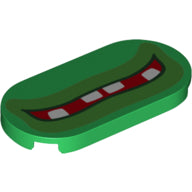 LEGO® los onderdeel Tegel Rond met Motief Groen 66857pb024