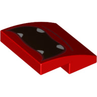 Plaatje in Gallery viewer laden, LEGO® onderdeel Dakpan Gebogen met Motief Rood 15068pb407