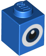 Plaatje in Gallery viewer laden, LEGO® los onderdeel Steen met Motief Blauw 3005pb052