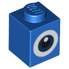 LEGO® los onderdeel Steen met Motief Blauw 3005pb052