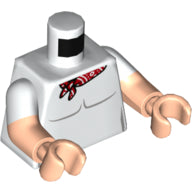 LEGO® los onderdeel Lijf met Motief Wit 973pb4480c01
