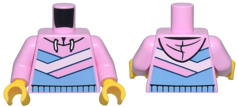 LEGO® los onderdeel Lijf met Motief Fel Roze 973pb4543c01