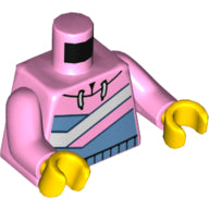 Plaatje in Gallery viewer laden, LEGO® los onderdeel Lijf met Motief Fel Roze 973pb4543c01