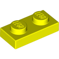 LEGO® los onderdeel Plaat Algemeen in kleur Neon geel 3023