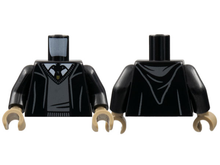 Plaatje in Gallery viewer laden, LEGO® los onderdeel Lijf met Motief Zwart 973pb4420c02