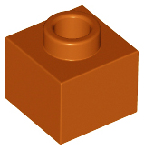 LEGO® los onderdeel Steen Aangepast Donker Oranje 86996
