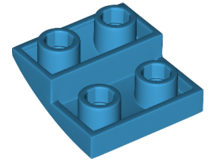 LEGO® los onderdeel Dakpan Gebogen Donker Azuurblauw 32803