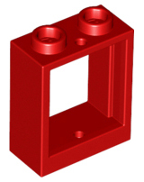 LEGO® los onderdeel Raamkozijn in kleur Rood 60592