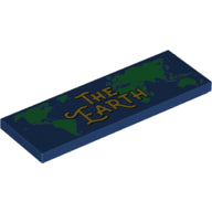 Plaatje in Gallery viewer laden, LEGO® los onderdeel Tegel met Motief Donkerblauw 69729pb020