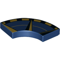 LEGO® onderdeel Tegel Rond met Motief Donkerblauw 27925pb008